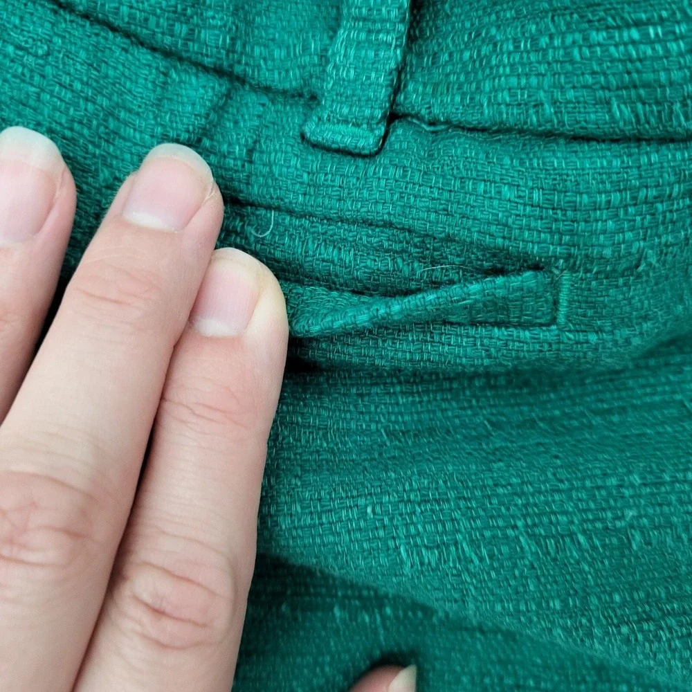 Ann Taylor Emerald Green Textured Cotton Shorts‎ Womens 14 Dressy Summer 468289